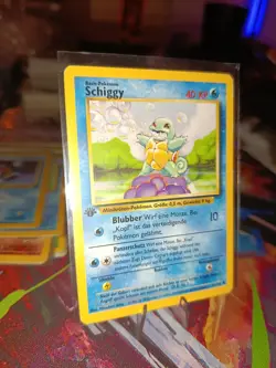1st Edition Base Set Schiggy Pokemon Karte Vintage Deutsch 63/102 1. Edition De - Image 1