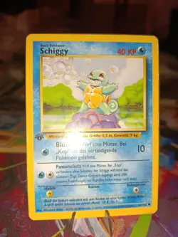 1st Edition Base Set Schiggy Pokemon Karte Vintage Deutsch 63/102 1. Edition De - Image 2