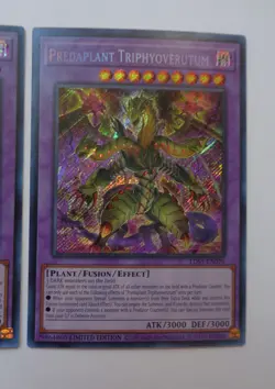Playst: 3x Predaplant Triphyoverutum LDS3-EN076 (Secret Rare, Limited, VLP) - Image 5