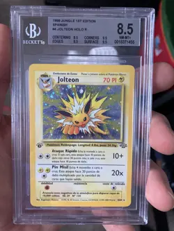 ~ESP~ SPANISH BGS 8.5 Jolteon 1st Edition Jungle HOLO 4/64 Pokemon Card - Image 1