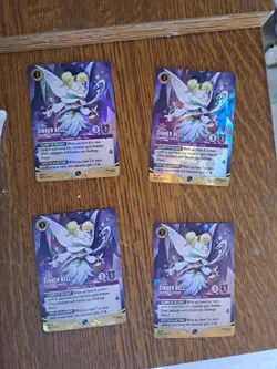34/P3 Tinker Bell Snowflake – 4 Cards Playset Lorcana Promo FOIL Mint - Image 3