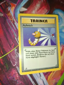 Aufwisch Rare Vintage Base Set Pokemon Karte Deutsch Trainer 78/102 - Image 3