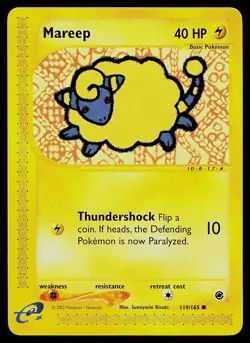Pokemon Card - Mareep Expedition Base Set 119/165 Common - Image 1