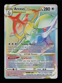 Arceus VSTAR 176/172 Rainbow Rare Brilliant Stars Pokemon Cards - Image 1