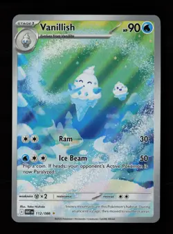 Vanillish 112/086 Holo Illustration Rare White Flare Pokemon Cards - Image 1