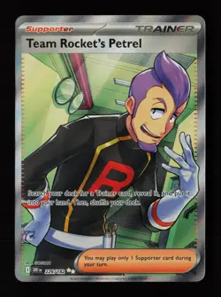 Team Rocket's Petrel 226/182 Ultra Rare Destined Rivals Pokemon Cards - Image 1