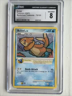 Pokemon Buizel Mysterious Treasures Diamond 75 - CGC 8 NM-Mint - Image 1