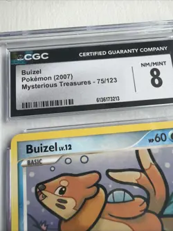 Pokemon Buizel Mysterious Treasures Diamond 75 - CGC 8 NM-Mint - Image 2