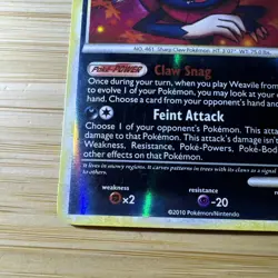 Pokemon Weavile Reverse Holo HS Undaunted 25/90 Rare MP Small Crease - Image 5