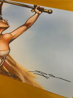 SERRA ANGEL PLAYMAT NEW MAGIC THE GATHERING MTG HAND SIGNED DOUGLAS SCHULER - Image 2