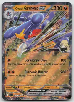 Cynthia's Garchomp ex 111/217 Ascended Heroes Pokemon Holo NM Double Rare - Image 1