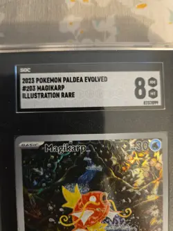 Pokemon TCG Magikarp Scarlet & Violet Paldea Evolved Card 203/193 SGC 8 NM-MT - Image 2
