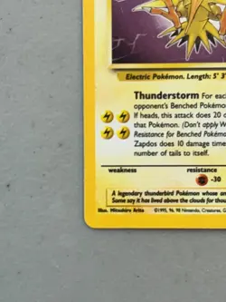 Zapdos – Pokemon Fossil - Unlimited - 15/62 – Holo rare – LP - Image 5