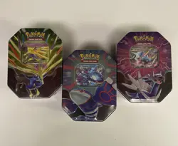 POKEMON Azure Legends Tin Set Lot Of 3 Dialga EX, Xerneas EX, Kyogre EX, NEW - Image 1