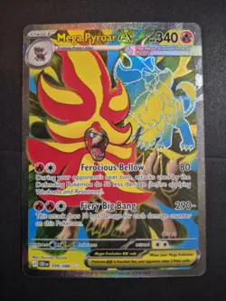 Pokemon Mega Pyroar ex 99/86 Full Art Double Ultra Rare Chaos Rising ME04 NM - Image 1