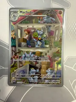 Pokemon TCG Scarlet and Violet 151 Machoke 177/165 Illustration Rare Holo NM - Image 1