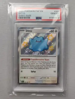 2024 POKEMON PAF EN-PALDEAN FATES SHINY RARE #201 DITTO PSA 10 - Image 1