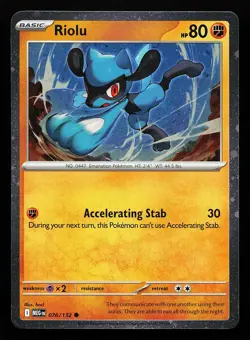 Riolu 076/132 Cosmos Holo Mega Evolution Promo Pokemon Card - Image 1