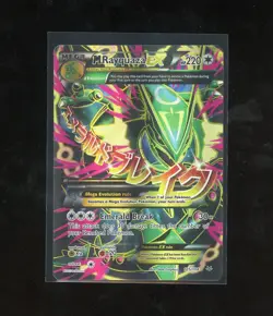 2015 Pokemon XY Roaring Skies M Mega Rayquaza EX 105/108 Full Art Holo Foil Rare - Image 1