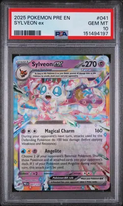 Pokemon Prismatic Evolutions Sylveon ex 041 PSA 10 - Image 1