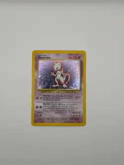 Mewtwo 10/102 Base Set Holo Rare Unlimited Pokemon Card LP WOTC - Image 1