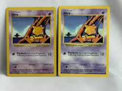 Pokemon TCG Abra Shadowless Common Card 43/102 Base Set - Image 1