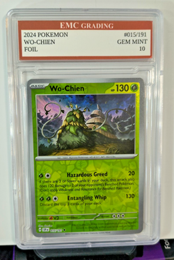 WO-CHIEN 2024 FOIL #015/091 Pokemon Card GRADED 10 TCG - Image 1