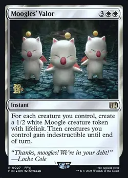 Moogles' Valor - Foil Prerelease Promo FIN LP MTG - Image 1