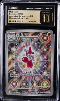 2026 POKEMON ASCENDED HEROES - ILLUSTRATION RARE - HOLO MEDICHAM CGC 10 PRISTINE - Image 1