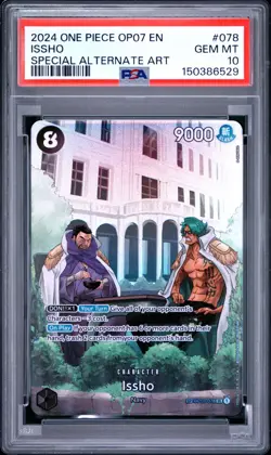 2024 One Piece OP07 #078 Issho Special Alternate Art PSA 10 GEM MT - Image 1