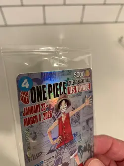 One Piece Monkey.D.Luffy US College Basketball Promo Card GONZAGA - Image 3