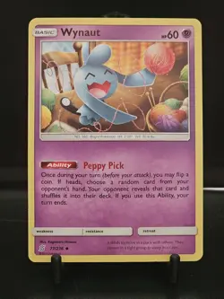 Wynaut 77/236 Uncommon Unified Minds Pokemon Card LP - Image 1