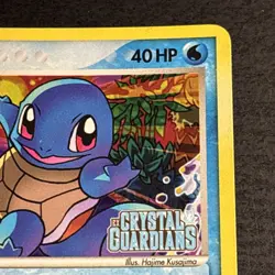 Squirtle 64/100 Pokemon TCG Crystal Guardians Reverse Holo Foil STAMPED Card LP - Image 3