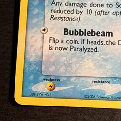 Squirtle 64/100 Pokemon TCG Crystal Guardians Reverse Holo Foil STAMPED Card LP - Image 5