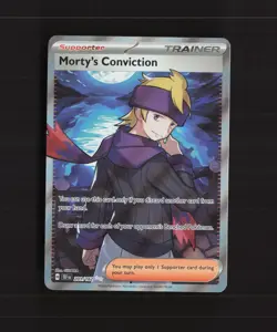 Morty's Conviction 201/162 Temporal Forces Full Art Rare Holo Pokemon Card LP+ - Image 1