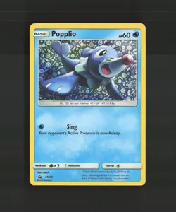 Popplio SM03 Sun & Moon Black Star Promo Holo Pokemon Card LP - Image 1