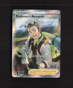 Professor's Research 078/078 Pokemon GO Full Art Ultra Rare Holo Pokemon Card NM - Image 1