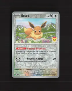 Eevee 074/131 Prismatic Evolutions STAMPED Reverse Holo Pokemon Card NM - Image 1