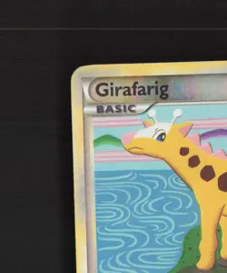Girafarig 64/123 HeartGold SoulSilver Reverse Holo Pokemon Card MP - Image 3
