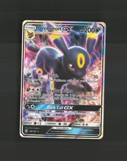 Umbreon GX 80/149 Sun & Moon Ultra Rare Holo Pokemon Card LP - Image 1