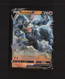 Machamp V 072/189 Astral Radiance Ultra Rare Holo Pokemon Card LP+ - Image 1