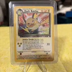 Pokemon Dark Raichu Holo TCG Card 83/82 Secret Rare MP - Image 1