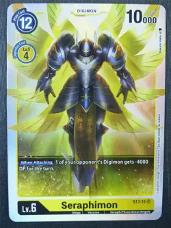 Seraphimon ST3-11 SR - Digimon Card #901 - Image 1