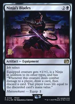 Ninja's Blades - Foil Prerelease Promo FIN LP MTG - Image 1