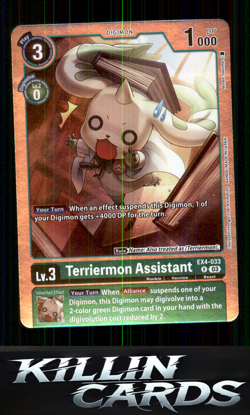 Terriermon Assistant EX4-033 R Digimon Card Game Rare Alternative Being Booster - Image 1
