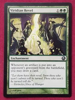 Magic The Gathering SCARS OF MIRRODIN VIRIDIAN REVEL green card MTG - Image 1