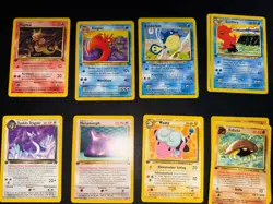 First edition pokemon cards lot. Haunter, Magmar, Slowpoke, Zubat & More. - Image 1