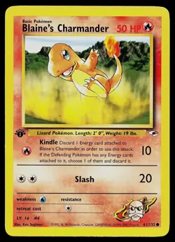 Pokemon Card - Blaine's Charmander Gym Heroes 61/132 1st Edition Common - Image 1