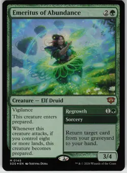 MTG Emeritus of Abundance Foil NM Secrets of Strixhaven Magic 145 - Image 1