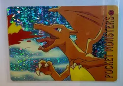 CHARIZARD FIRE Pocket Monsters Pokemon Japanese Anime Vending Foil Prism Sticker - Image 1